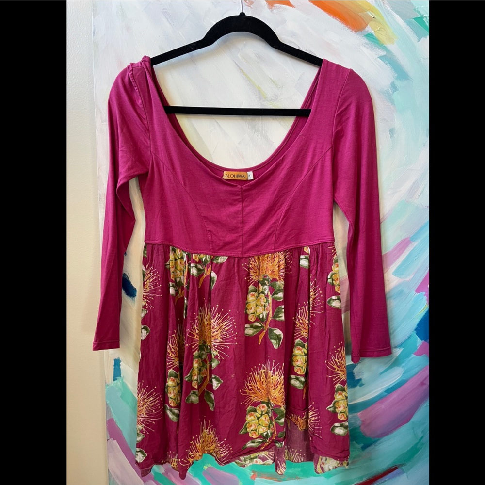 Alohiwai babydoll dress. Medium, M. Lehua.